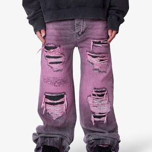 mnml Void Distressed Spray Denim - Black Size 42Black / 42